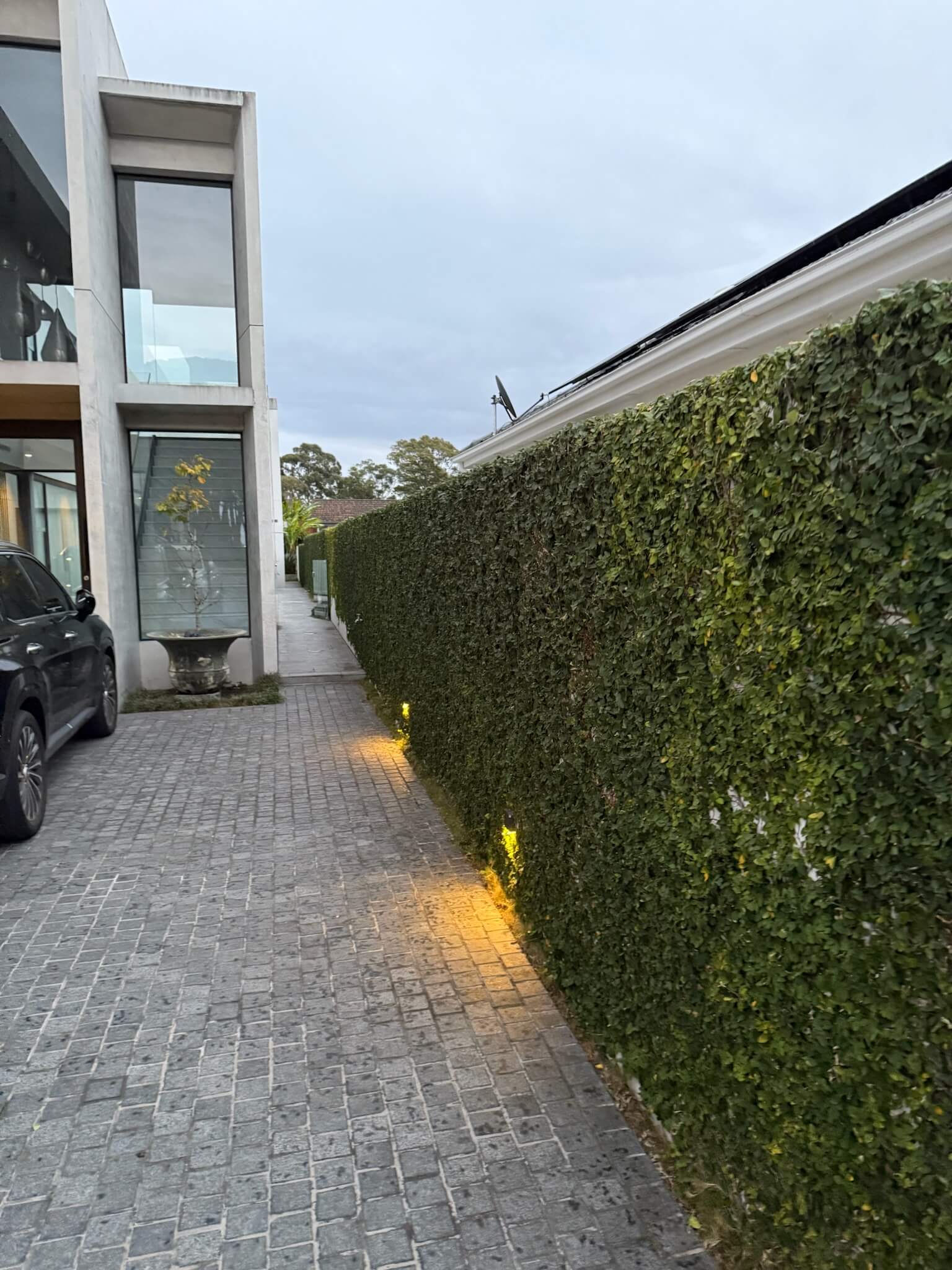Garden after lawn and landscaping work