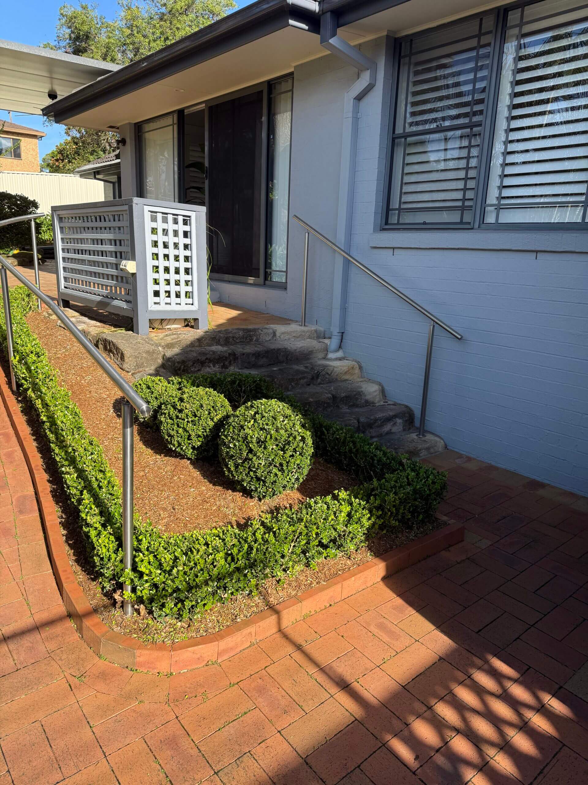 Garden after lawn and landscaping work
