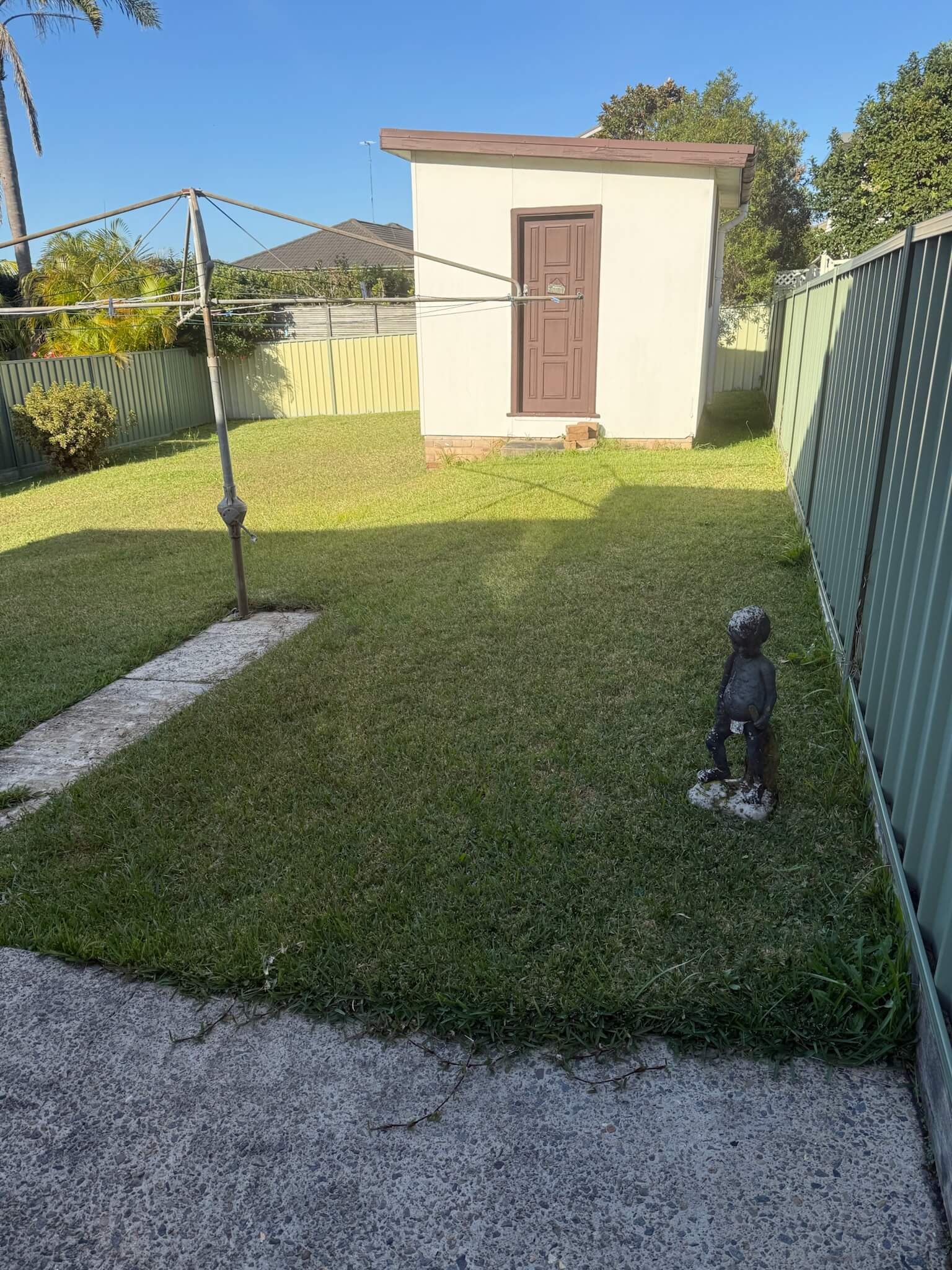 Garden before lawn and landscaping work