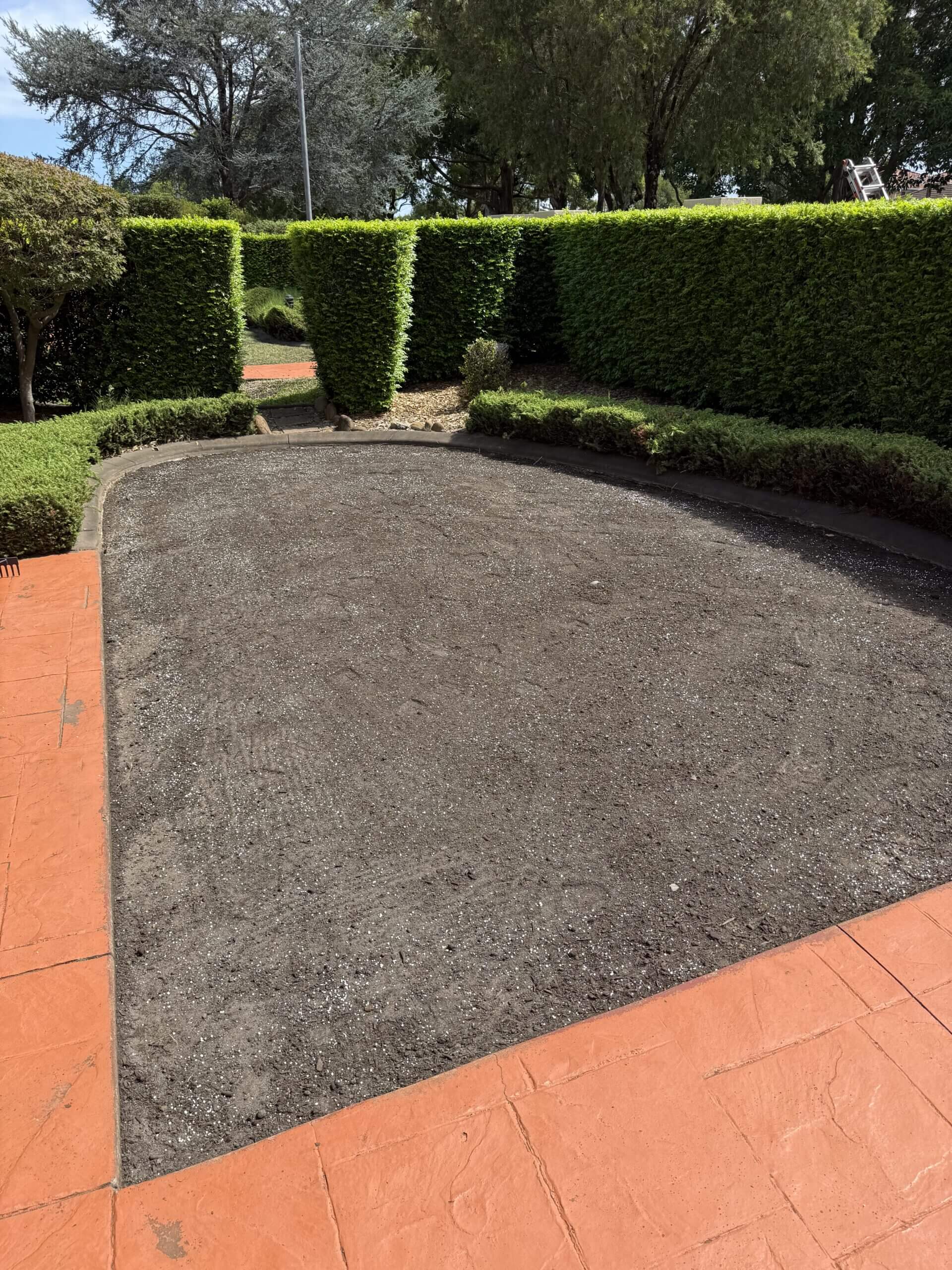 Garden before lawn and landscaping work