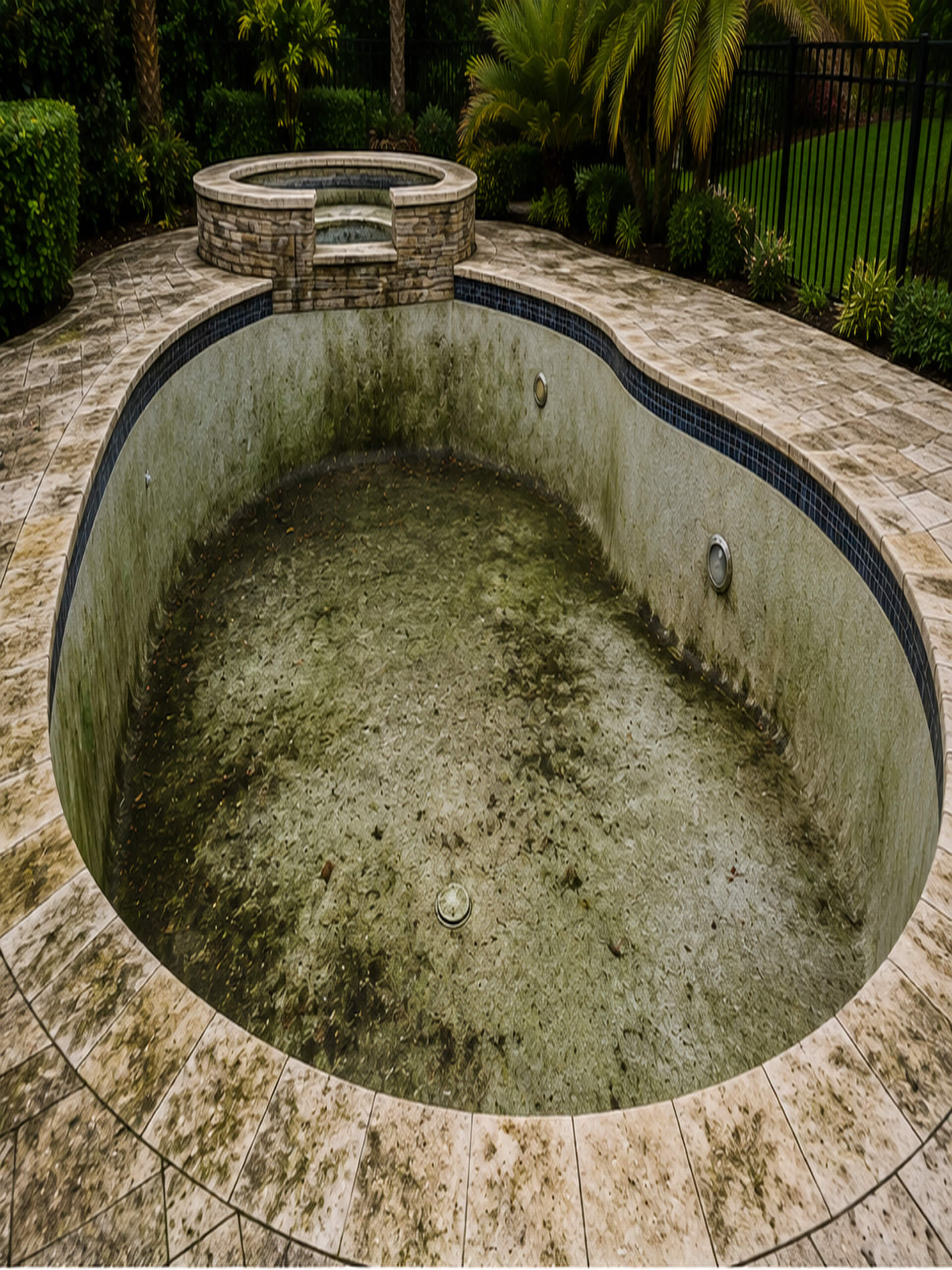 Garden before lawn and landscaping work