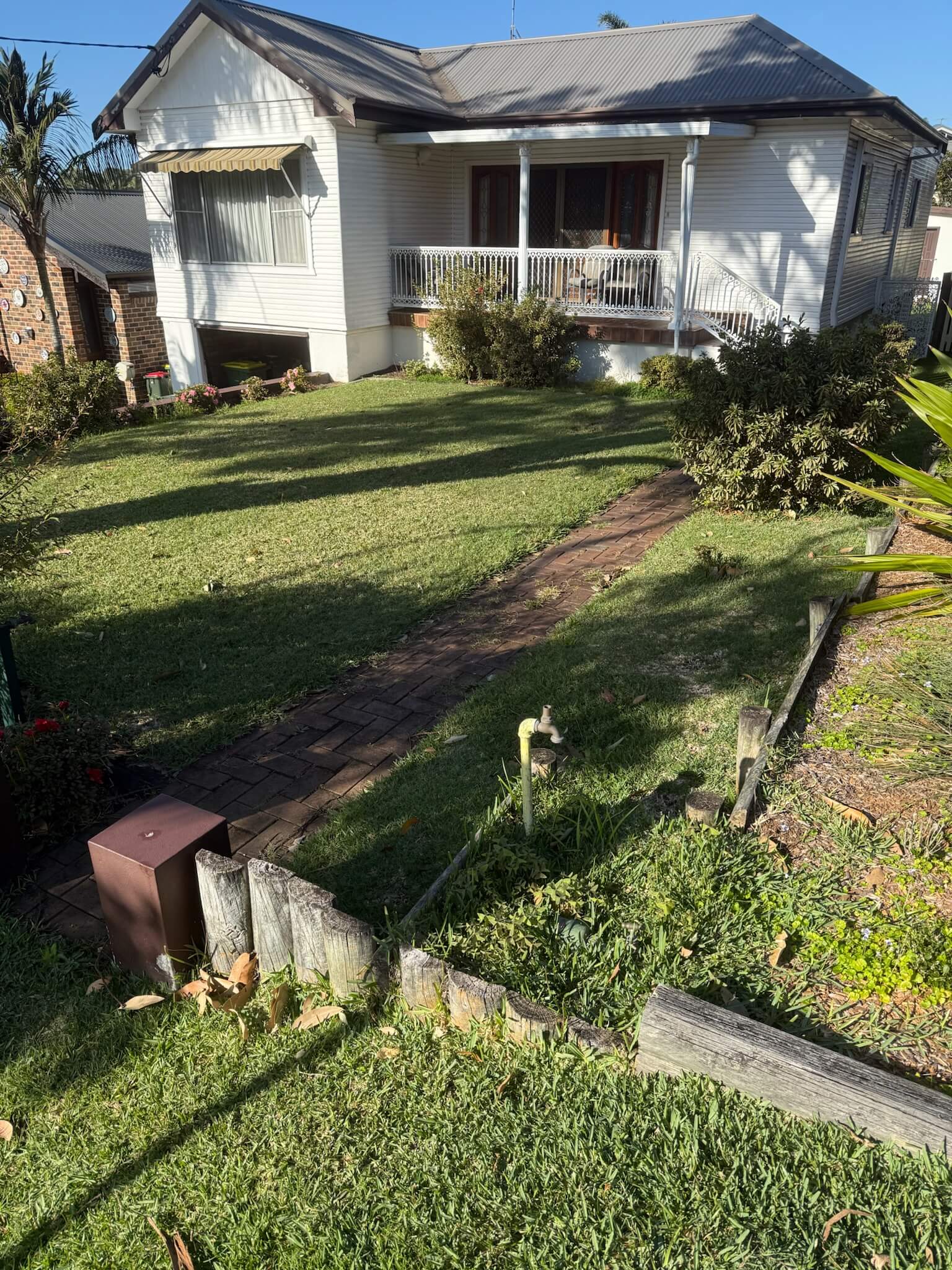 Garden before lawn and landscaping work