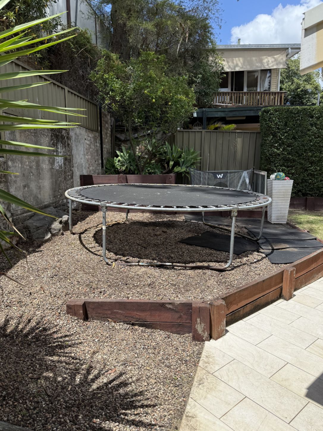 Garden after lawn and landscaping work